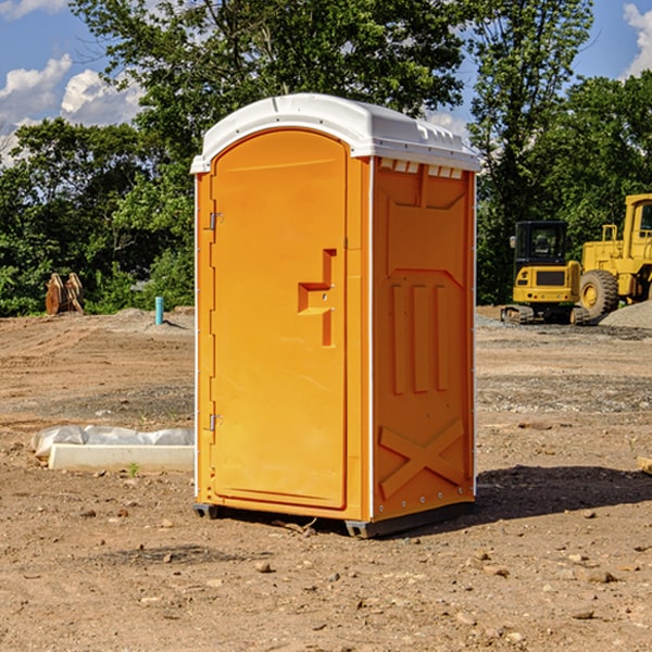 how often are the porta potties cleaned and serviced during a rental period in Whiskeytown